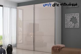 تصویر مکانیزم کمد ریلی تاپ لاین دو درب مدل 11001 ملونی 