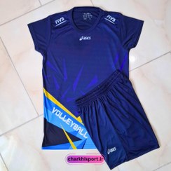 تصویر ست پیراهن و شورت والیبال آسیکس 