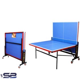 تصویر میز پینگ پنگ 4 چرخ ملامینه D2 