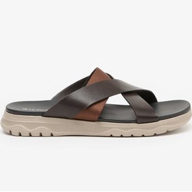 تصویر صندل مردانه با بندهای متقاطع و ساده برند le confort Men Solid Criss Cross Strap Sandals