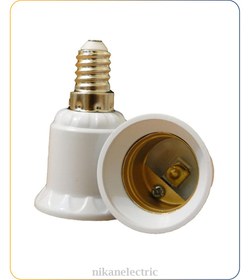 تصویر تبدیل سرپیچ لامپ E14 به E27 