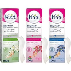 تصویر کرم موبر بدن ویت حجم 100 میلی لیتر Veet Body Hair Removal Cream 100ml