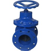 تصویر شیر فلکه کشویی چدنی فیتاب 6 اینچ زبانه لاستیکی fitab valve