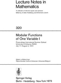 تصویر دانلود کتاب Modular functions of one variable I 1973 کتاب انگلیسی توابع ماژولار یک متغیر I 1973