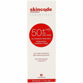 تصویر لوسیون ضد آفتاب حاوی SPF 50 اسکین کد 50 میلی لیتر Skin Code Sun Protective Face Lotion SPF 50 50 ML