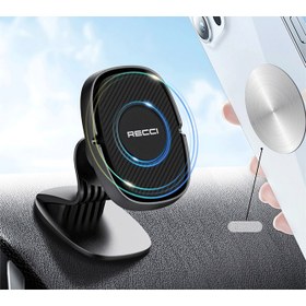 تصویر پایه نگهدارنده آهنربایی گوشی موبایل مخصوص خودرو برند Recci مدل RHO-C18 RECCI VERTICAL MAGNETIC CAR HOLDER