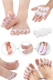 تصویر Roller Foot 5 Finger Separator Silicone Bunion Protector Finger Separator Night Splint Hallux Valgus Makara Ayak 5 Parmak Ayıran Silikon Bunyon Koruyucu Parmak Ayırıcı Gece Ateli Halluks Valgus