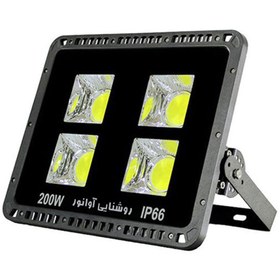 تصویر پروژکتور 200 وات COB آوانور مدل پنجره‌ای گرد 