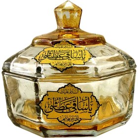 تصویر قندان مذهبی بلوری یا س 