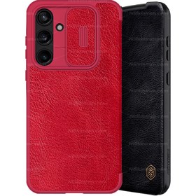 تصویر کیف چرمی نیلکین سامسونگ Samsung Galaxy A55 Nillkin Qin Pro Leather Case دارای محافظ دوربین 