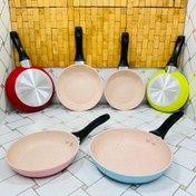 تصویر ماهیتابه رنگی کوچک رژیمی بدون روغن 