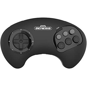 تصویر دسته بازی سازگار با سیستم عامل BIT6 2.4 گیگاهرتز Sega Genesis Wireless Arcade Controller Pad برای Sega Genesis Original/Mini ، Switch ، PC ، Mac - Black - ارسال 30 روز کاری 