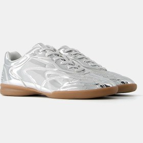 تصویر کتونی برشکا اورجینال مدل Metallic Football Style Trainers 