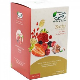 تصویر دمنوش توت و میوه های قرمز تی بگ مهرگیاه Mehr-e-Giah berry & red fruits herbal tea bags