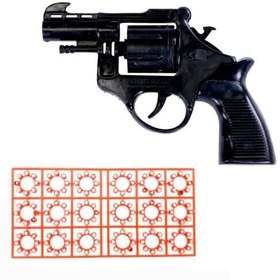 تصویر تنفگ اسباب بازی مدل ترقه ای به همراه یک بسته تیر 
