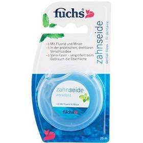 تصویر نخ دندان پهن شونده فلوراید با اسانس نعنا فوکس ۲۵ متر FUCHS Dental Floss With Sodiumflorid 25m