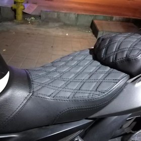 تصویر سفارش انلاین روکش صندلی ان اس ns - مشکی / توسی Apadana design motorcycle saddle cover