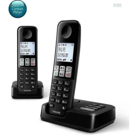 تصویر تلفن بی سیم فلیپس PHILIPS D255 DUO PHILIPS Cordless phone with answering machine D255