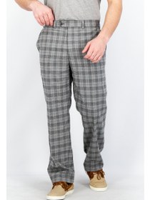 تصویر شلوار رسمی مردانه با فیت کلاسیک، چهارخانه، خاکستری/مشکی برند sean john Men Classic Fit Checkered Dress Pant, Grey/Black