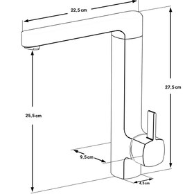 تصویر شیر ظرفشویی کاویان مدل ساتین Kavian dishwasher faucet satin model