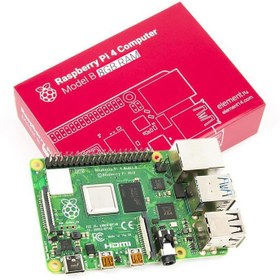 تصویر برد رزبری پای Raspberry Pi 4 مدل B تولید انگلستان با رم 8GB 