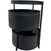 تصویر سبد سیب زمینی و پیاز ساین مدل رایکا 2 طبقه مبلمونسرا مدل 210600 