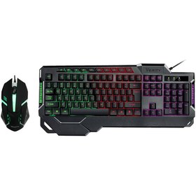 تصویر کیبورد و ماوس گیمینگ وریتی مدل V-KB6121GCW Verity V-KB6121GCW Gaming Keyboard and Mouse