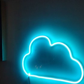 تصویر نئون مینیمال طرح ابر ساده minimal neon of simple cloud