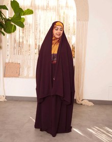 تصویر چادر قجری زرشکی 