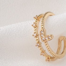 تصویر انگشتر قلب استیل 