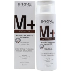 تصویر شامپو تقویت کننده و مغذی پریم مدل M+ Argan Oil مناسب موهای رنگ شده حجم 250 میلی لیتر Prime M Plus Moroccan Argan Oil Shampoo