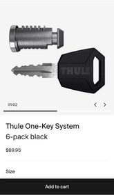 تصویر کلید باربند توله ۶ thule one key system 6