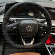 تصویر دورفرمان دوختی وارداتی چانگان CS35 پلاس رنگ مشکی مارون 