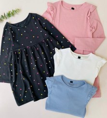 تصویر پیراهن دخترونه - ۴-۶ سال / طرح قلبی 