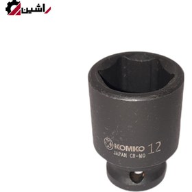 تصویر بکس فشارقوی 12 درایو1/4 کوتاه (مشکی) 6 پر برند کومکو KOMKO 