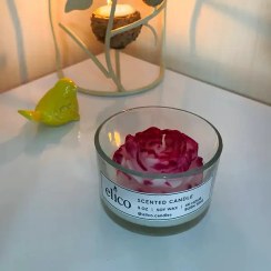 تصویر شمع تزئینی طرح گل – دست‌ساز و خاص 