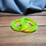 تصویر حلقه رزینی ساده زرد فسفری 