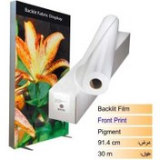 تصویر رول بک لایت چاپ از پشت 140 میکرون عرض 91.4 Backlit roll, printed from the back, 140 microns, width 91.4