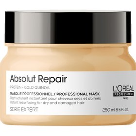 تصویر ماسک مو سری اکسپرت ابسولوت ریپر گلدن اورال حجم 250 میل اورجینال absolut repair golden serie expert hair mask loreal 250 ML