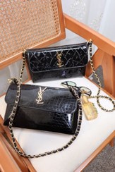 تصویر کیف دوشی مجلسی ysl - پک ۳ عددی جور/رنگ مشکی 