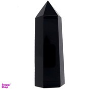 تصویر منشور سنگ آبسیدین سیاه کد 01 