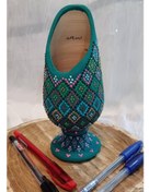 تصویر جاقلمی سفالی نقطه‌کوبی مدل پایه‌دار 1010 - قابل سفارش در تمامی رنگ ها 