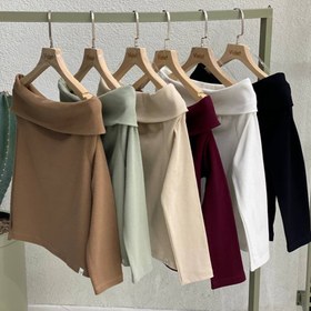 تصویر کراپ یقه قایقی دخترانه 