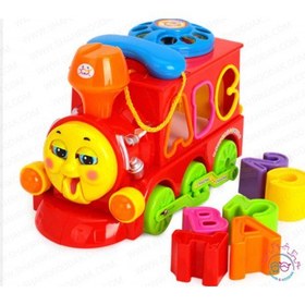 تصویر قطار جايگذاري اشکال تلفن دار هولي تويز 8810 - Smart Train huile toys 