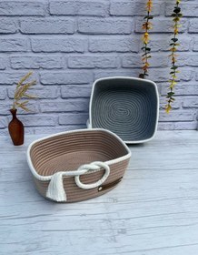 تصویر سبد قیطانی مدل مربع 