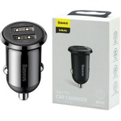 تصویر شارژر فندکی Baseus Grain Pro CCALLP 4.8A رنگ مشکی 