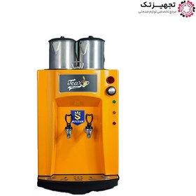 تصویر سماور برقی صنعتی هوشمند پریمیوم 2 قوری مدل دو شیر 