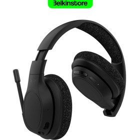 تصویر Belkin SoundForm هدست بی‌سیم روی گوش، هدفون برای کار، بازی، بازی، و مسافرت با میکروفون بوم داخلی - سازگار با iPhone، iPad، Galaxy و موارد دیگر - مشکی Belkin SoundForm Adapt Wireless Over-Ear Headset, Headphones for Work, Play, Gaming, &amp; Travel with Built-In Boom Microphone - Compatible with iPhone, iPad, Galaxy, and More - Black