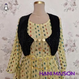 تصویر ست لباس کوردی سورانی و جلیقه پولک دوزی هانی مزون 