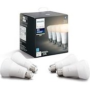 تصویر لامپ LED Philips Hue Smart 60W A19 - نور سفید نرم و گرم - بسته 4 - 800LM - E26 - فضای داخلی - کنترل با برنامه Hue - با Alexa، Google Assistant و Apple Homekit کار می کند Philips Hue Smart 60W A19 LED Bulb - Soft Warm White Light - 4 Pack - 800LM - E26 - Indoor - Control with Hue App - Works with Alexa, Google Assistant and Apple Homekit